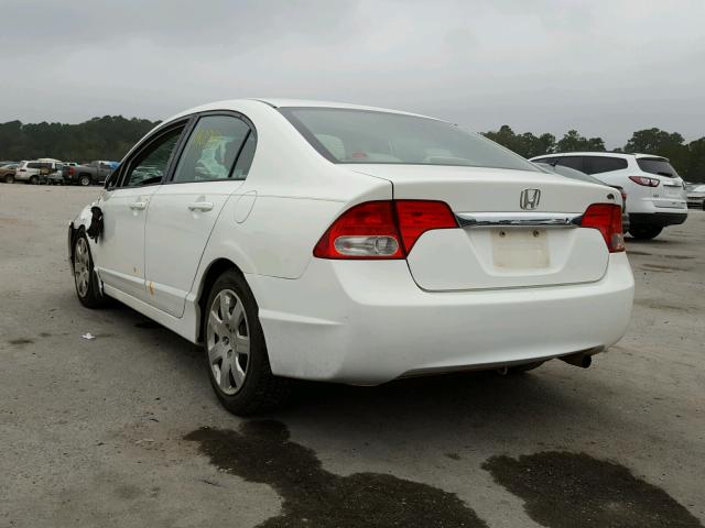 1HGFA16589L018789 - 2009 HONDA CIVIC LX WHITE photo 3