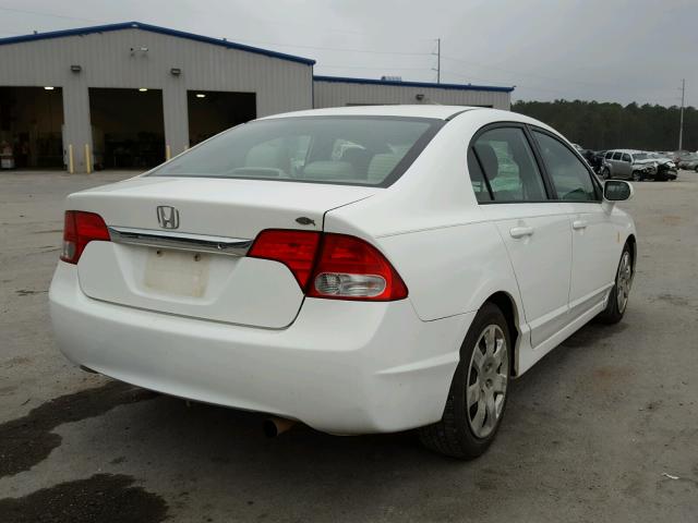 1HGFA16589L018789 - 2009 HONDA CIVIC LX WHITE photo 4