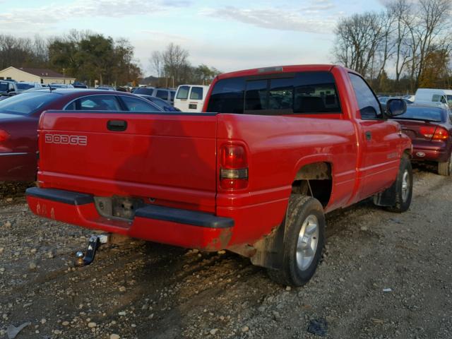 1B7HC16YX1S796856 - 2001 DODGE RAM 1500 RED photo 4