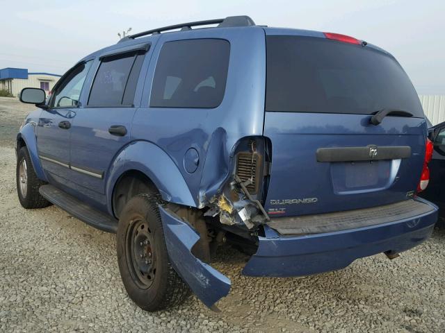 1D8HD48P17F561011 - 2007 DODGE DURANGO SL BLUE photo 3