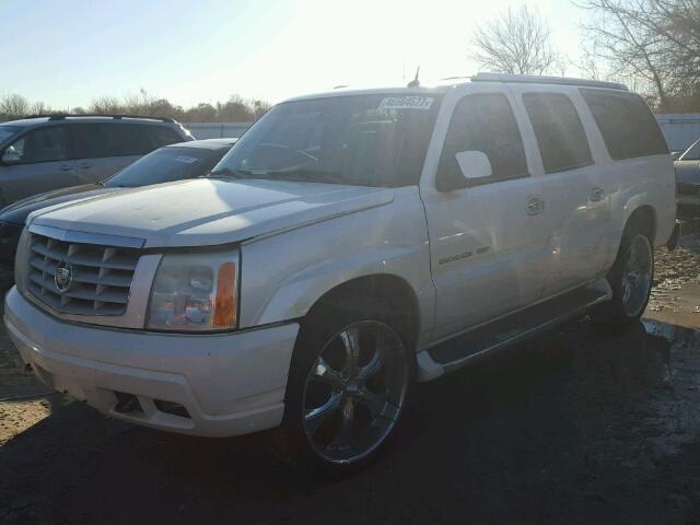 3GYFK66N14G210385 - 2004 CADILLAC ESCALADE E WHITE photo 2