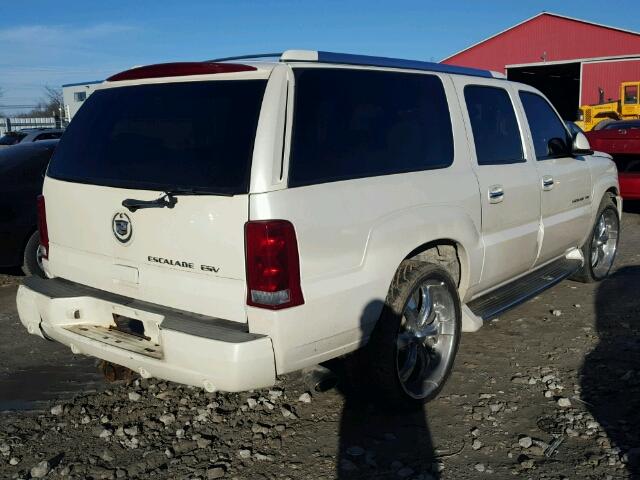 3GYFK66N14G210385 - 2004 CADILLAC ESCALADE E WHITE photo 4