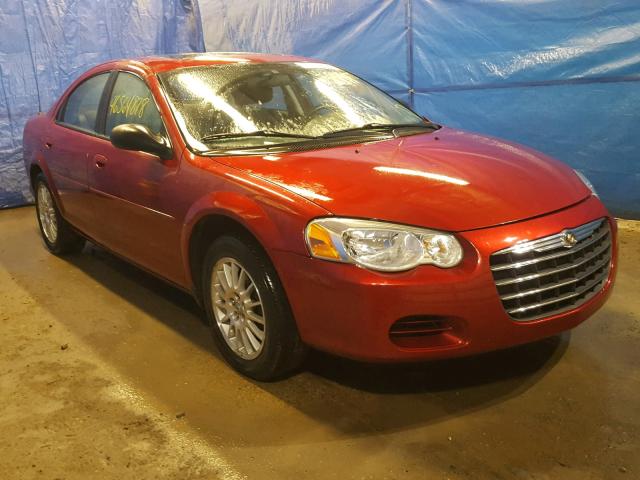 1C3EL56R14N409671 - 2004 CHRYSLER SEBRING LX RED photo 1