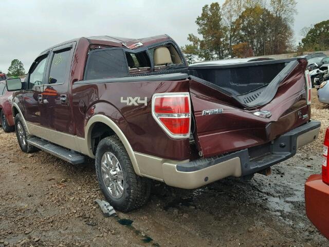 1FTFW1EV8AFB16810 - 2010 FORD F150 SUPER BURGUNDY photo 3