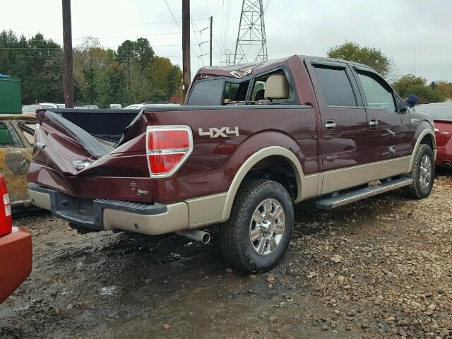 1FTFW1EV8AFB16810 - 2010 FORD F150 SUPER BURGUNDY photo 4