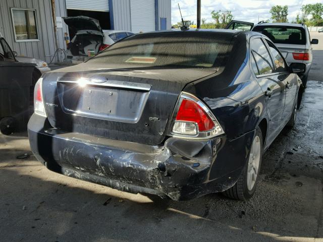 3FAHP08Z28R208075 - 2008 FORD FUSION SEL BLUE photo 4