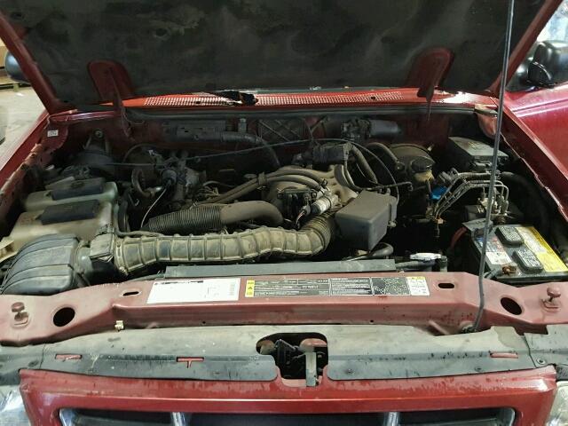 1FTYR14V61TB04609 - 2001 FORD RANGER SUP BURGUNDY photo 7