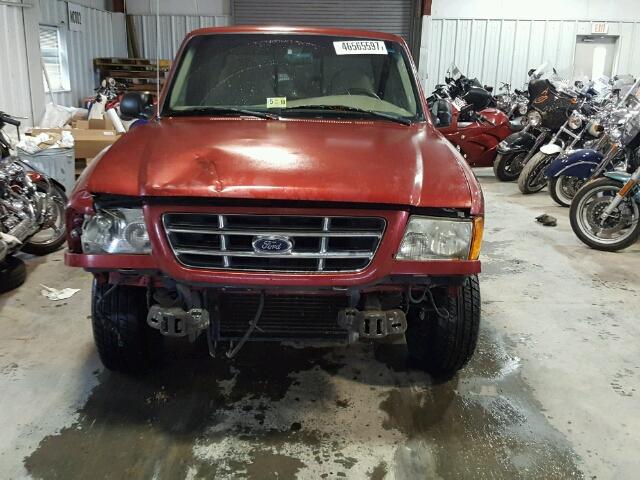 1FTYR14V61TB04609 - 2001 FORD RANGER SUP BURGUNDY photo 9