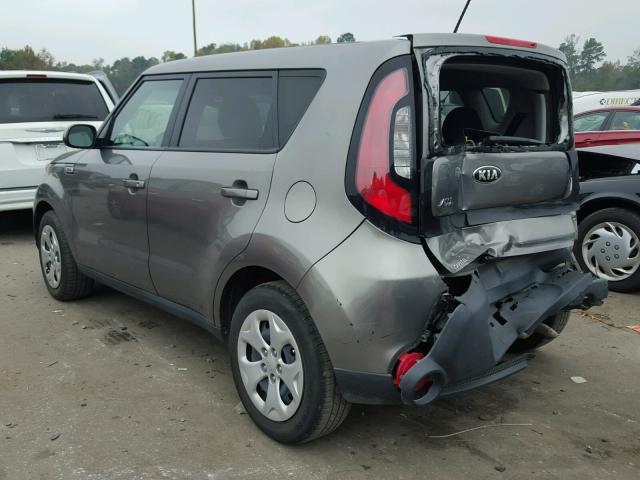 KNDJN2A29F7208010 - 2015 KIA SOUL GRAY photo 3