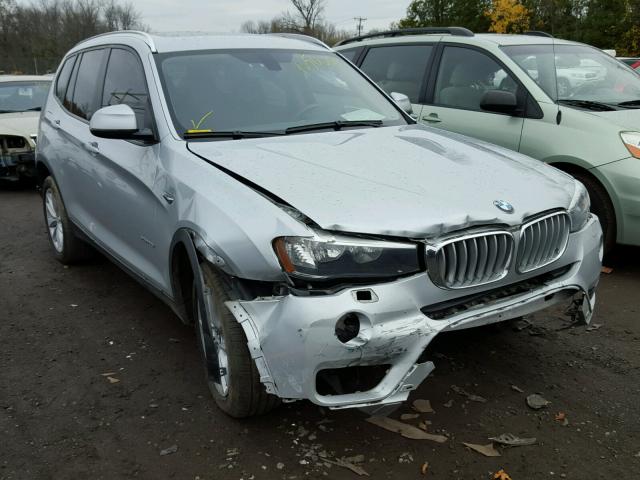 5UXWX9C55F0D46346 - 2015 BMW X3 XDRIVE2 SILVER photo 1