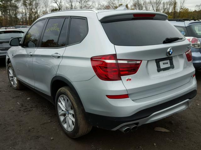 5UXWX9C55F0D46346 - 2015 BMW X3 XDRIVE2 SILVER photo 3