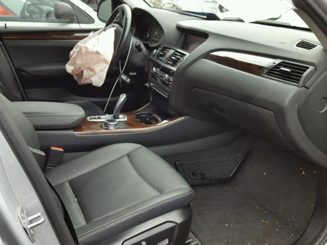 5UXWX9C55F0D46346 - 2015 BMW X3 XDRIVE2 SILVER photo 5