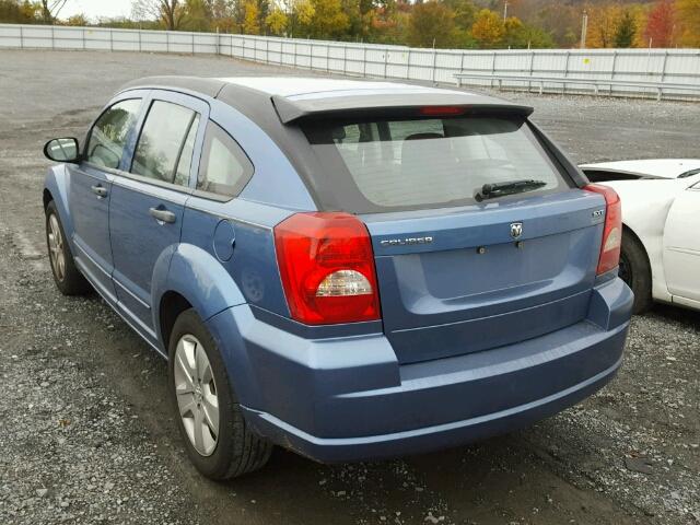 1B3HB48B57D187167 - 2007 DODGE CALIBER SX BLUE photo 3