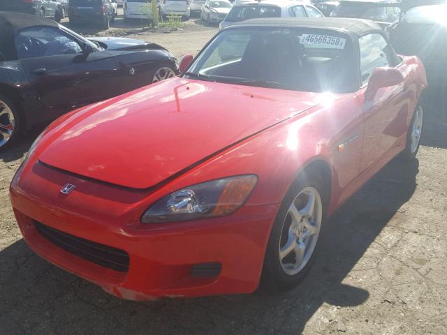 JHMAP11431T000600 - 2001 HONDA S2000 RED photo 2