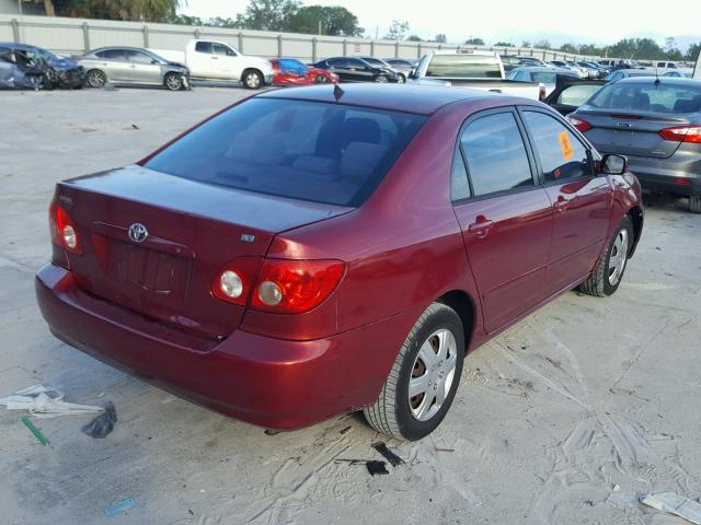 2T1BR32E56C629180 - 2006 TOYOTA COROLLA CE RED photo 4