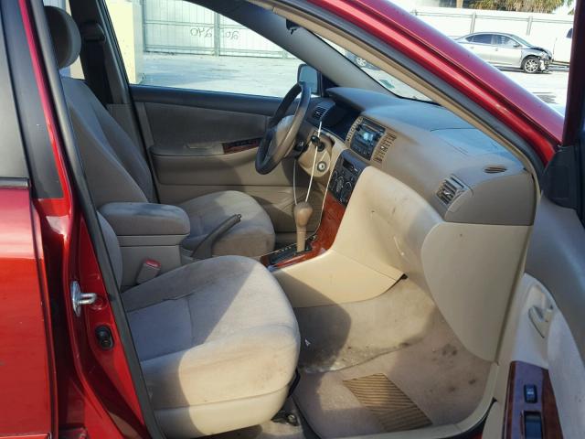 2T1BR32E56C629180 - 2006 TOYOTA COROLLA CE RED photo 5