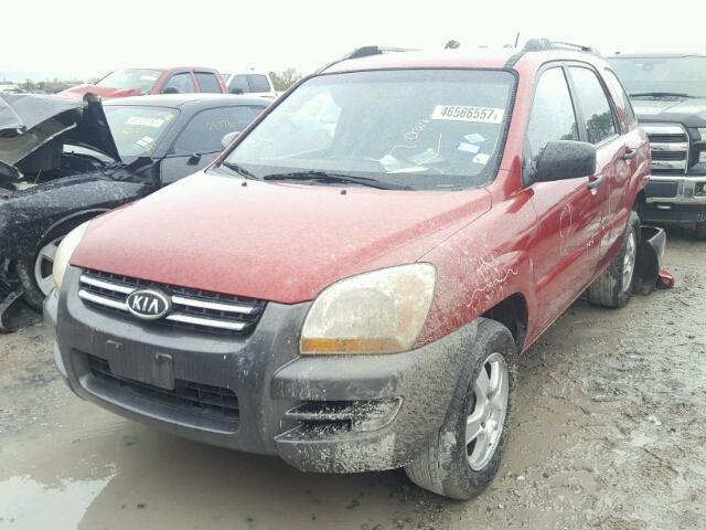 KNDJF724077422959 - 2007 KIA SPORTAGE L RED photo 2