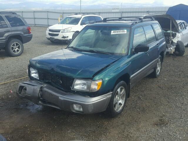 JF1SF6554WH704359 - 1998 SUBARU FORESTER S GREEN photo 2