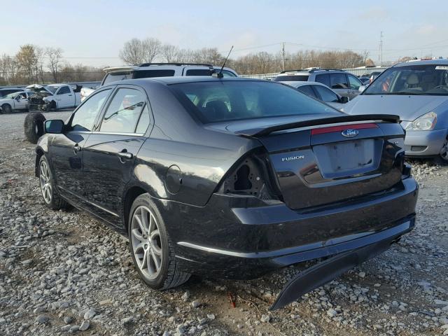 3FAHP0HA8AR244045 - 2010 FORD FUSION SE BLACK photo 3