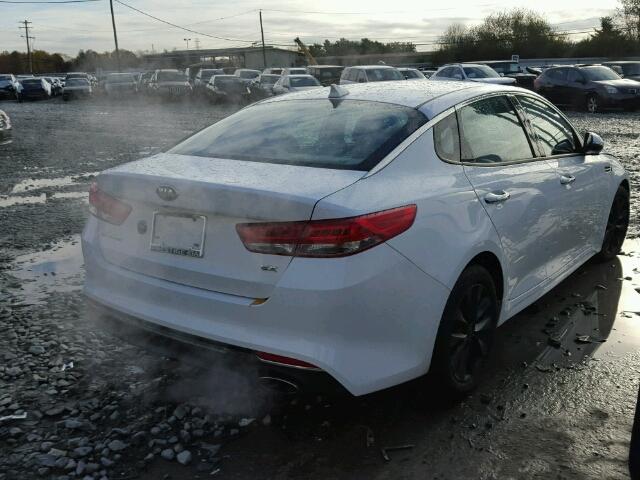 5XXGU4L30GG087469 - 2016 KIA OPTIMA EX WHITE photo 4