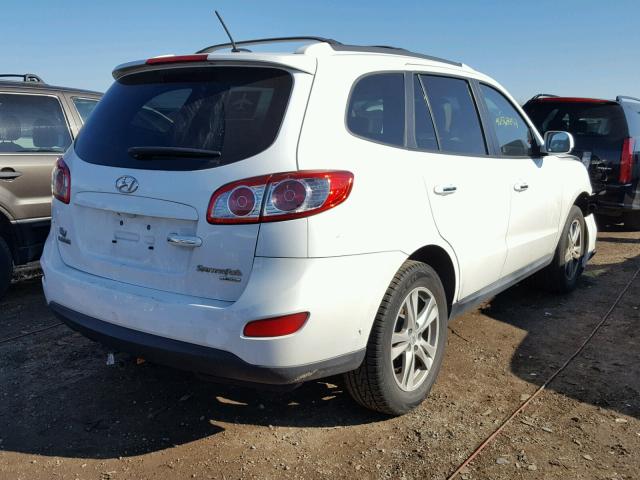 5NMSK4AG6AH366651 - 2010 HYUNDAI SANTA FE L WHITE photo 4