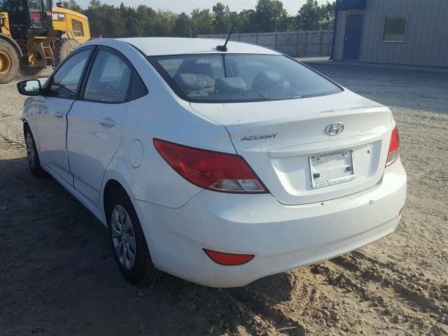 KMHCT4AEXFU885746 - 2015 HYUNDAI ACCENT WHITE photo 3