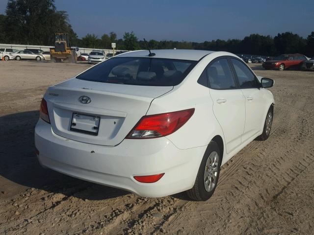 KMHCT4AEXFU885746 - 2015 HYUNDAI ACCENT WHITE photo 4