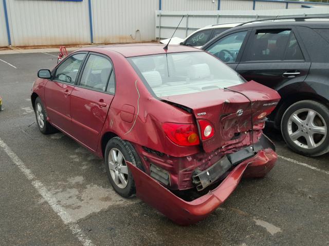 1NXBR32E53Z087685 - 2003 TOYOTA COROLLA CE RED photo 3