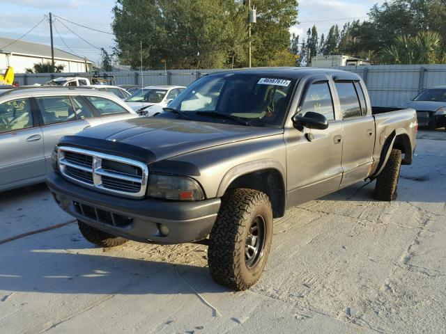 1D7HG38N14S622932 - 2004 DODGE DAKOTA QUA GRAY photo 2