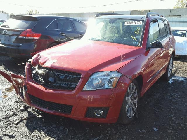 WDCGG8HB9CF813606 - 2012 MERCEDES-BENZ GLK 350 4M RED photo 2