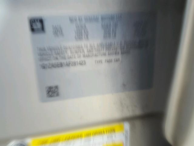 1G1ZA5EB1AF281423 - 2010 CHEVROLET MALIBU LS 金色 照片 10