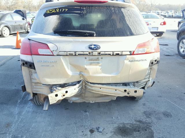 4S4BRCCC8A3362630 - 2010 SUBARU OUTBACK 2. BEIGE photo 9