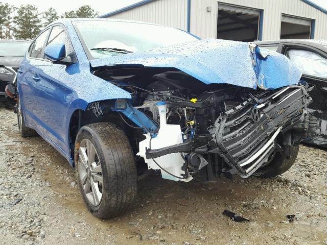 KMHD84LF8HU228880 - 2017 HYUNDAI ELANTRA SE BLUE photo 1