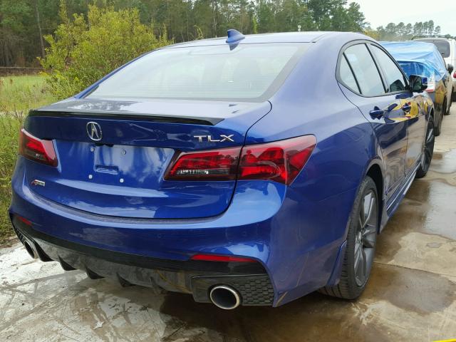 19UUB2F6XJA000314 - 2018 ACURA TLX TECH+A BLUE photo 4