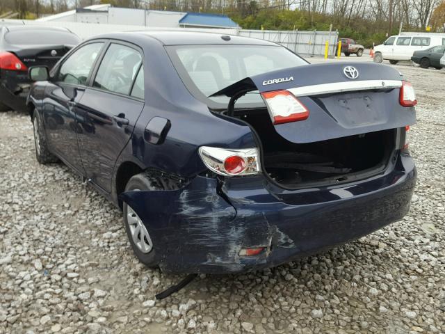 2T1BU4EE2BC733619 - 2011 TOYOTA COROLLA BA BLUE photo 3