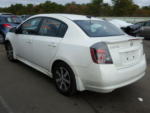 3N1AB6AP0BL719352 - 2011 NISSAN SENTRA 2.0 WHITE photo 3