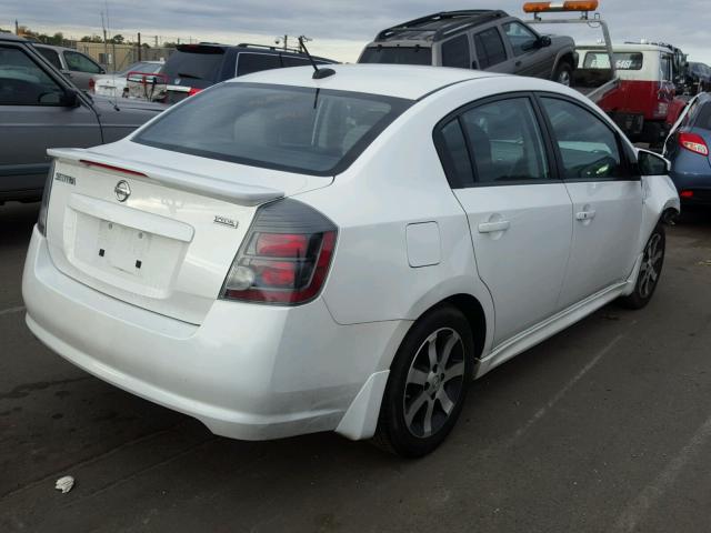 3N1AB6AP0BL719352 - 2011 NISSAN SENTRA 2.0 WHITE photo 4