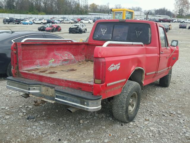 1FTEF14Y5NLA05789 - 1992 FORD F150 RED photo 4