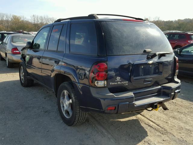 1GNDT13SX82148255 - 2008 CHEVROLET TRAILBLAZE BLUE photo 3