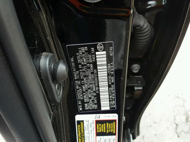 4T1BF1FK5HU707360 - 2017 TOYOTA CAMRY LE შავი ფოტო 10