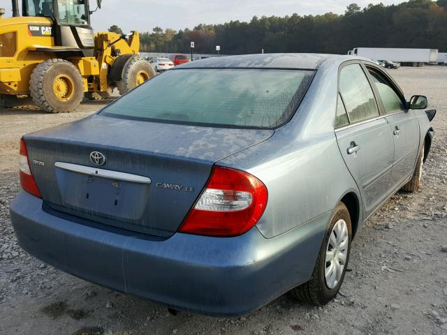 4T1BE32KX4U797135 - 2004 TOYOTA CAMRY LE BLUE photo 4