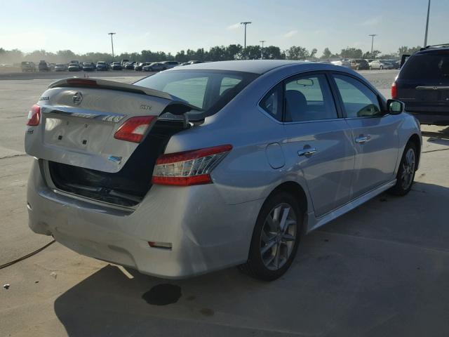 3N1AB7APXEL639048 - 2014 NISSAN SENTRA S SILVER photo 4