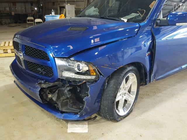 3C6JR6CT0HG579217 - 2017 RAM 1500 SPORT BLUE photo 9