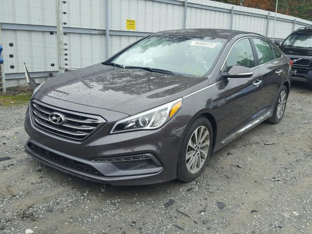 5NPE34AF0GH309407 - 2016 HYUNDAI SONATA SPO BROWN photo 2