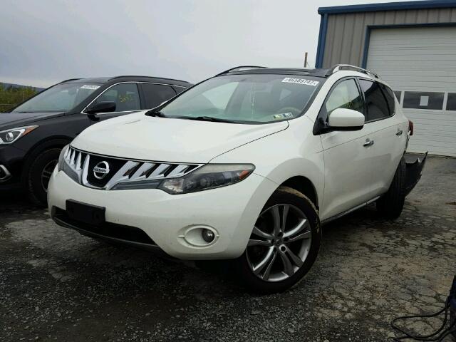 JN8AZ18W49W210057 - 2009 NISSAN MURANO S WHITE photo 2