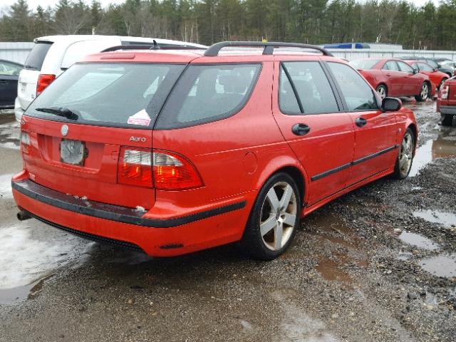 YS3EH59G743001509 - 2004 SAAB 9-5 RED photo 4