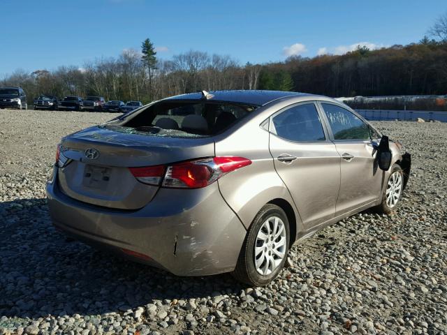 5NPDH4AE3CH149537 - 2012 HYUNDAI ELANTRA GL TAN photo 4