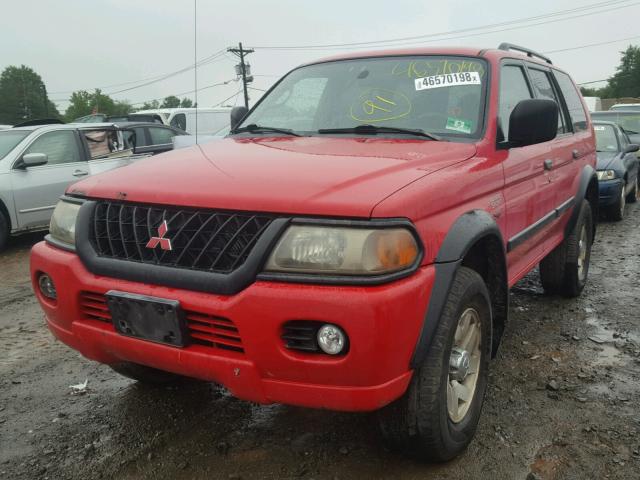 JA4MT31R51P056252 - 2001 MITSUBISHI MONTERO SP RED photo 2