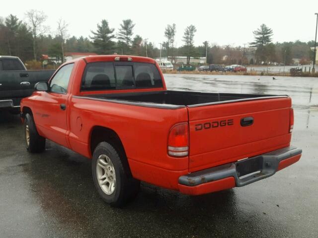 1B7FL26X51S343037 - 2001 DODGE DAKOTA RED photo 3