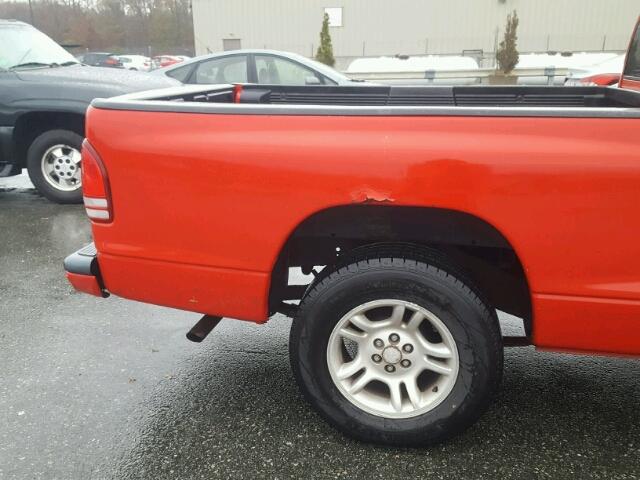 1B7FL26X51S343037 - 2001 DODGE DAKOTA RED photo 9